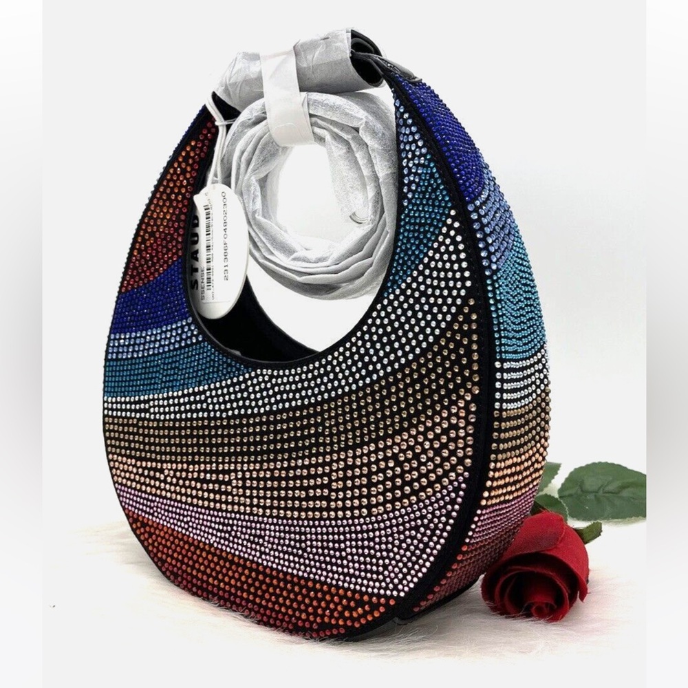 STAUD MINI MOON rhinestone colorful handbag - BRAND NEW